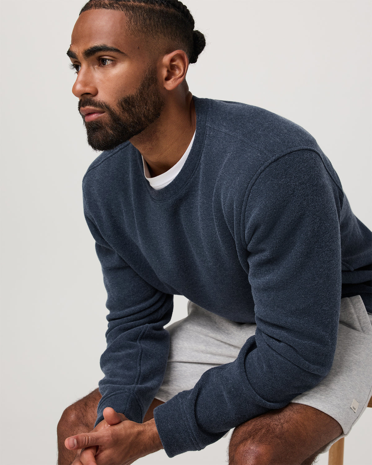 Beach Fleece Crew Men's Ink Heather Crewneck - Image 3