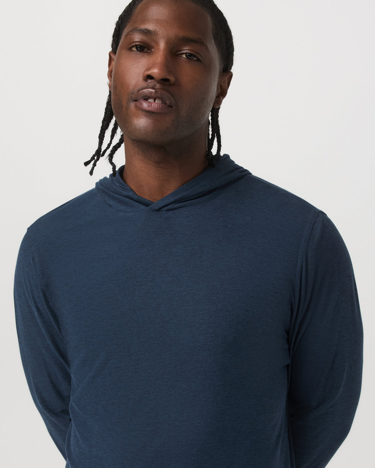 Strato Tech Hoodie Men's Navy Workout Hoodie - Image 2