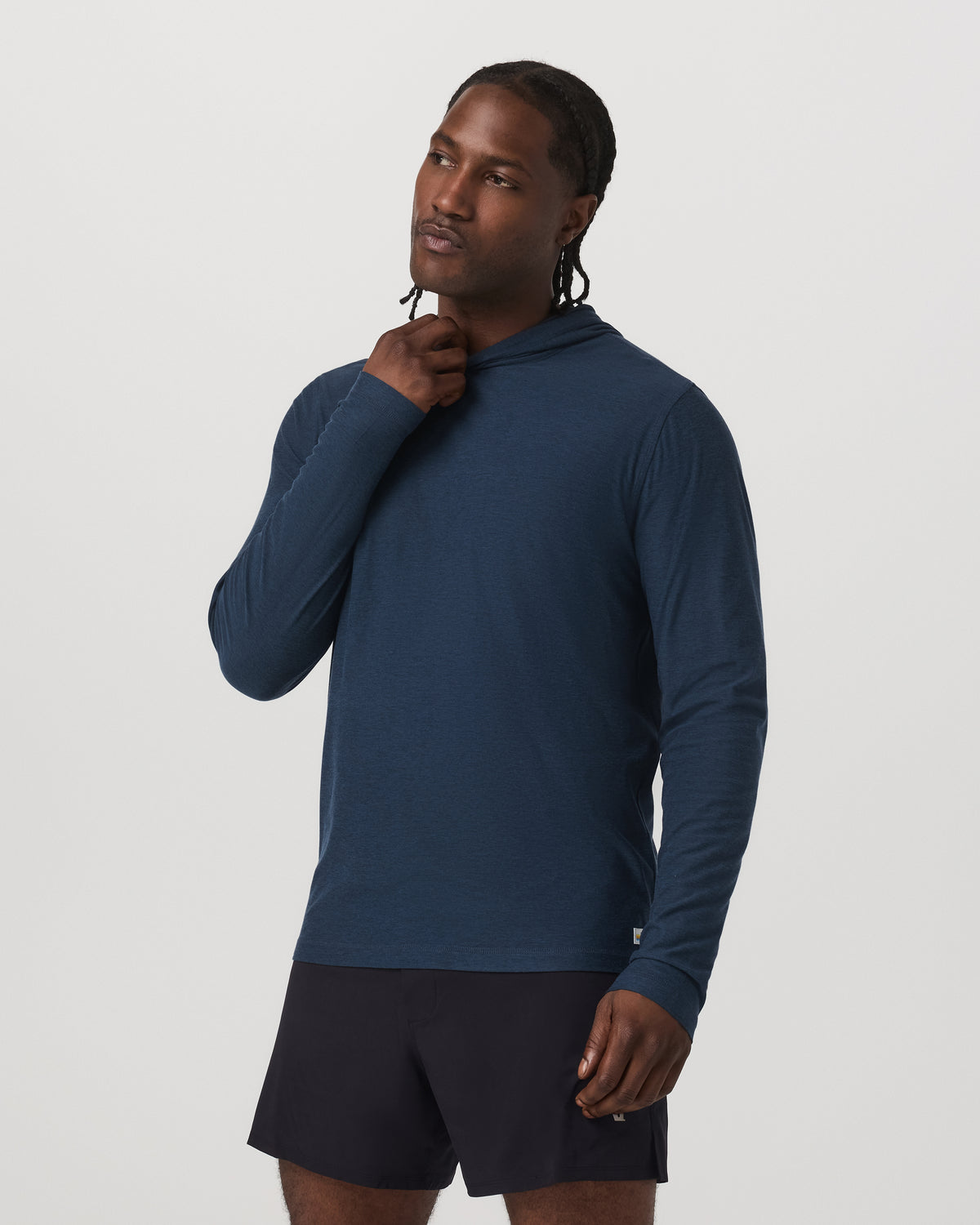 Strato Tech Hoodie Men's Navy Workout Hoodie - Image 5