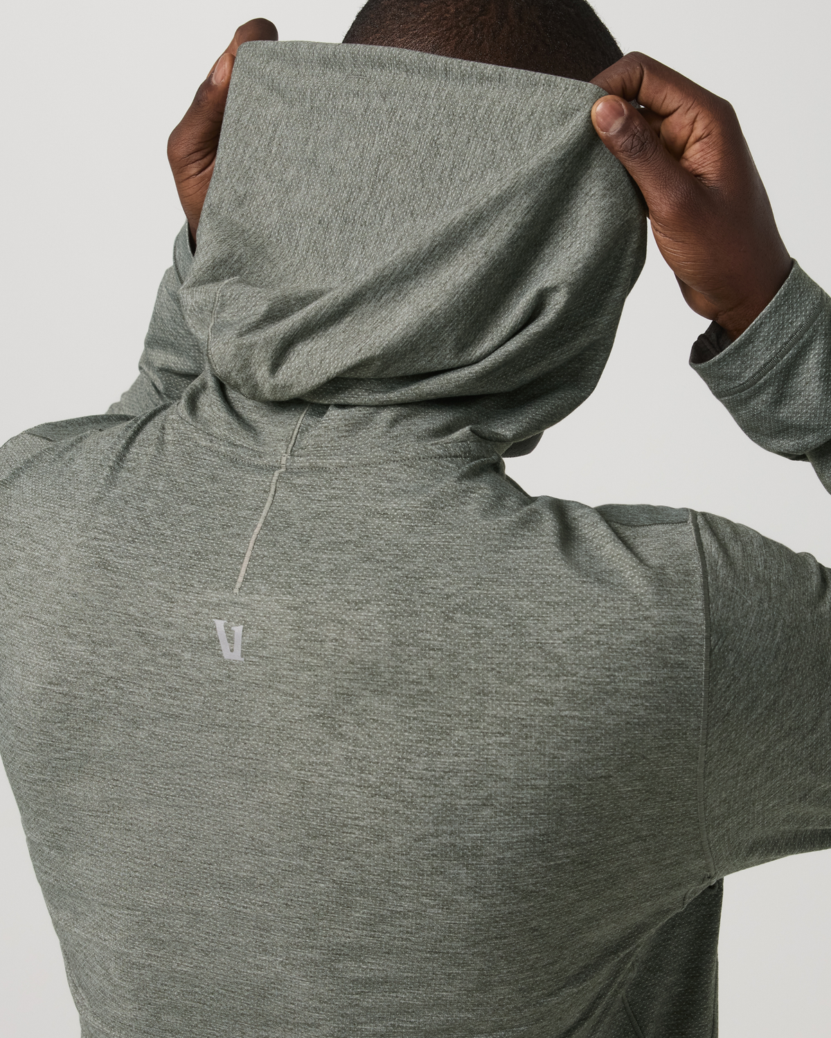 Long Sleeve Everyday Fitness Hoodie River Rock Heather - Image 2
