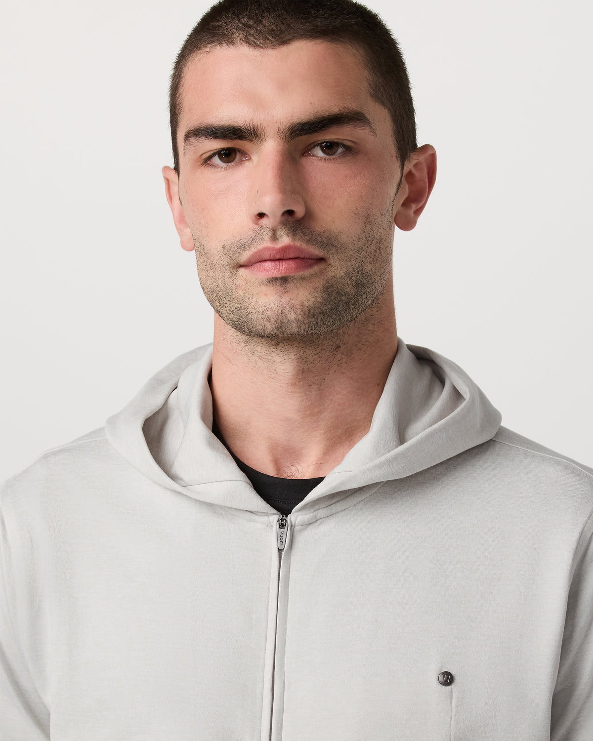 Ponto Full Zip Hoodie Men's Salt Heather Hoodie - Image 5
