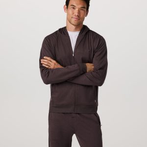 Ponto Full Zip Hoodie Men's Sangria Heather Hoodie