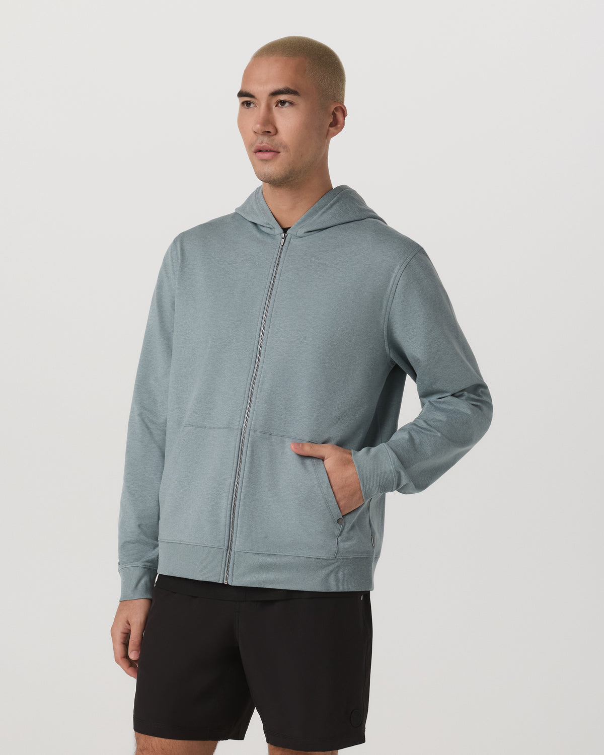 Coronado Full Zip Hoodie 2.0 Misty Blue Heather Jacket
