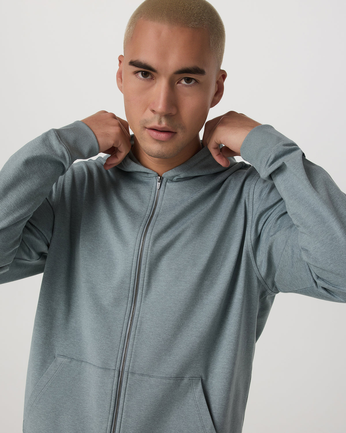 Coronado Full Zip Hoodie 2.0 Misty Blue Heather Jacket - Image 2