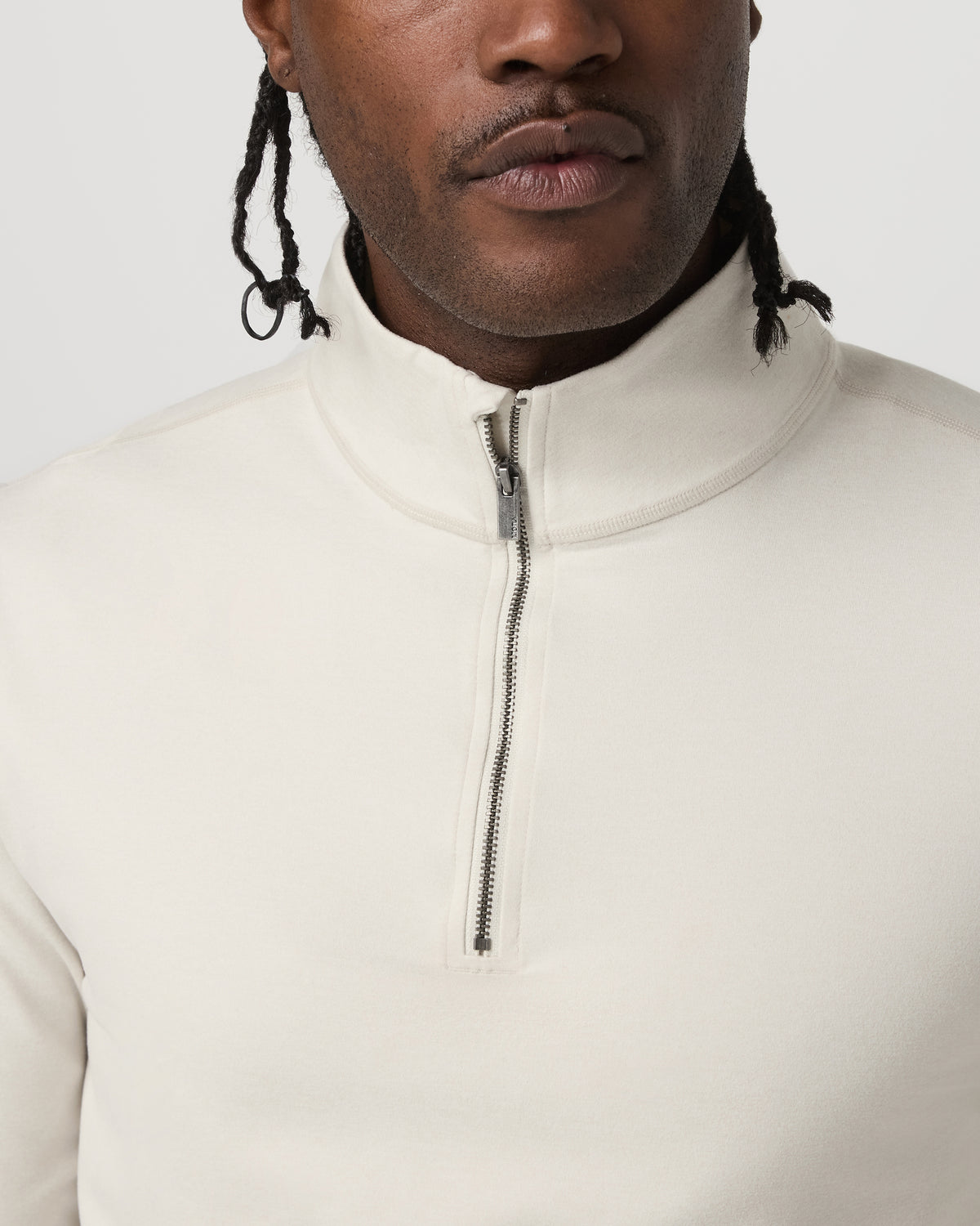 Coronado Half Zip Men's Ivory Heather Pullover - Image 2