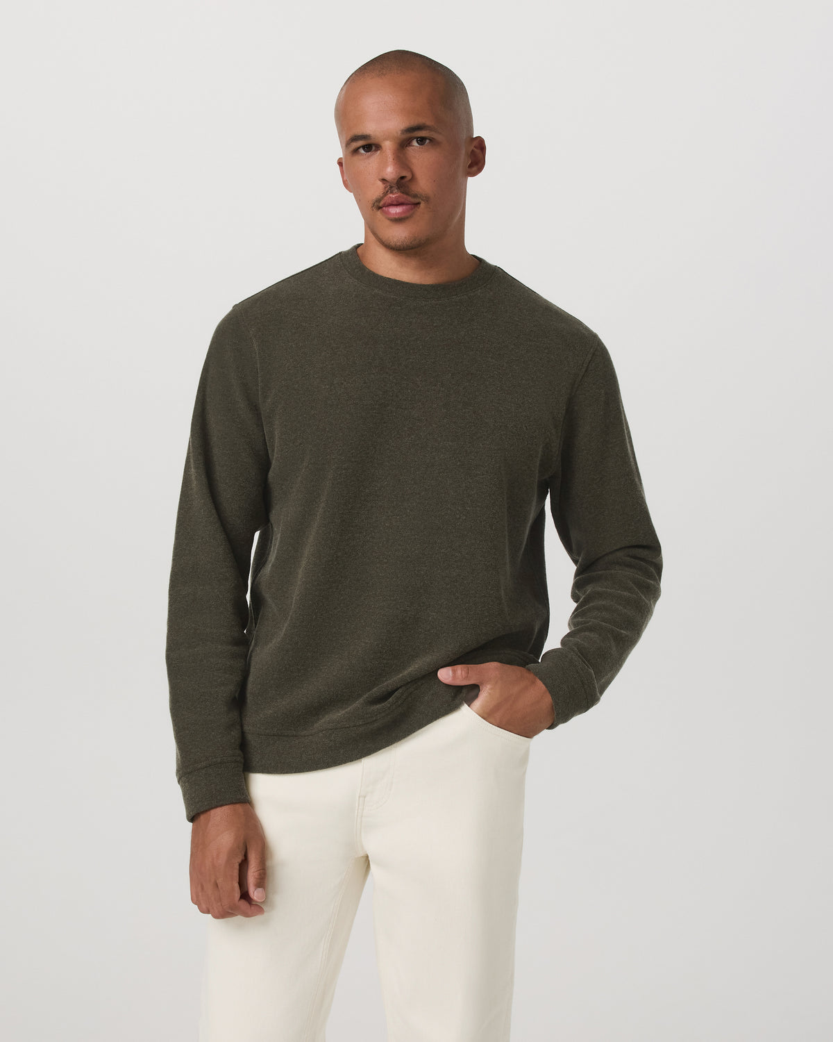 Beach Fleece Crew Men's Dark Oregano Heather Sweatshirt