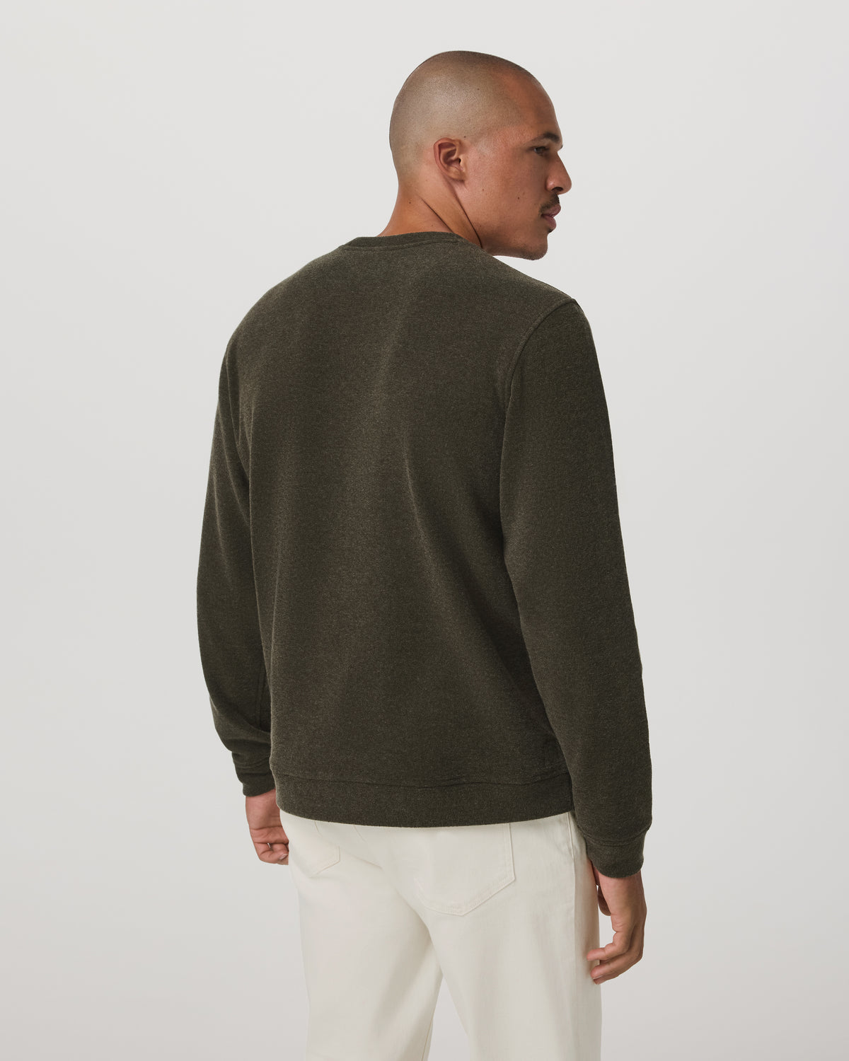Beach Fleece Crew Men's Dark Oregano Heather Sweatshirt - Image 3