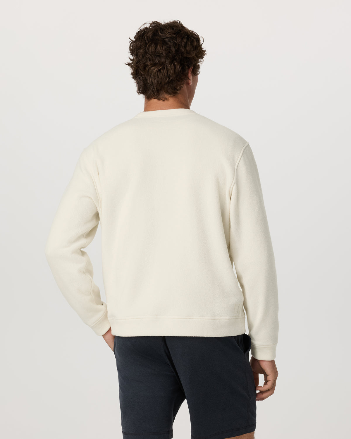 Beach Fleece Crew Men's Bone Heather Crewneck - Image 3