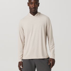 Men's Long Sleeve Everyday Fitness Hoodie Oatmeal Heather