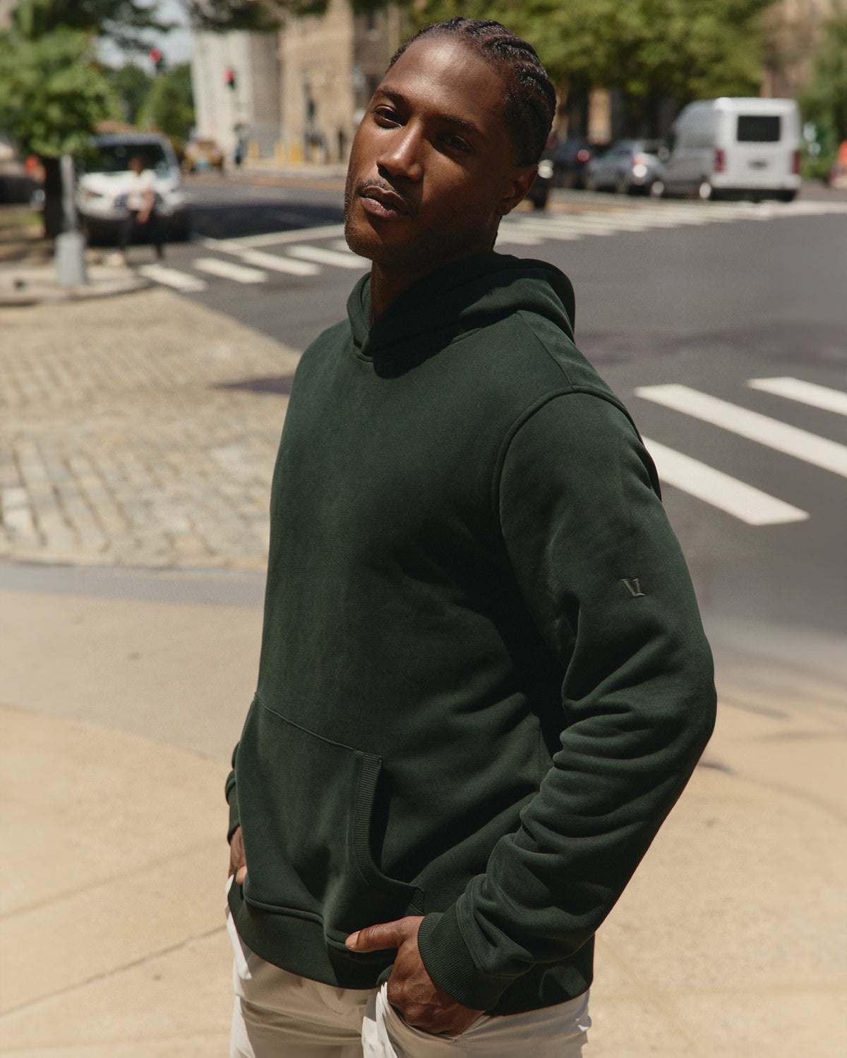 Seaside Pullover Hoodie Men's Evergreen Pullover Hoodie
