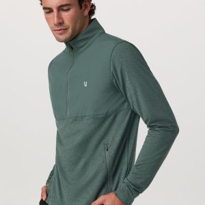 Sunday Element 1/2 Zip Agate Green Heather Pullover