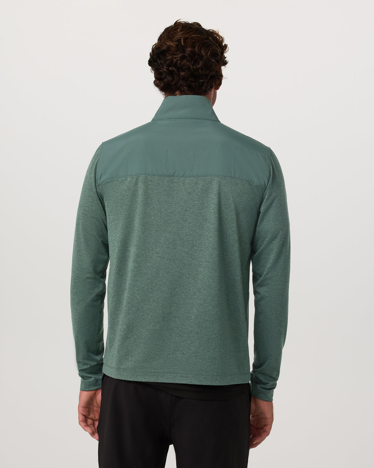 Sunday Element 1/2 Zip Agate Green Heather Pullover - Image 3