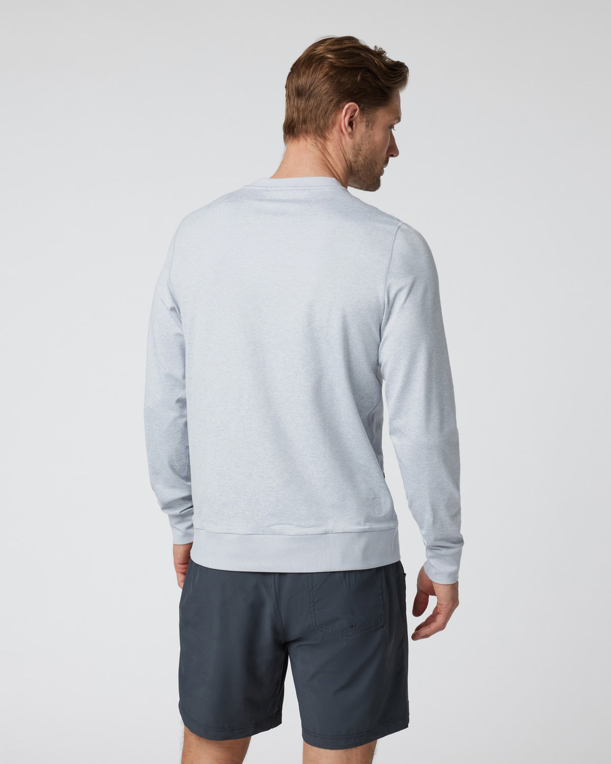 Ponto Performance Crew Men's Platinum White Pullover - Image 3