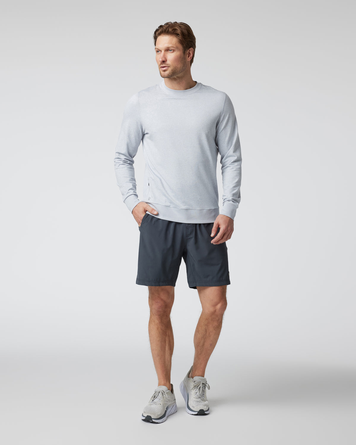 Ponto Performance Crew Men's Platinum White Pullover - Image 4