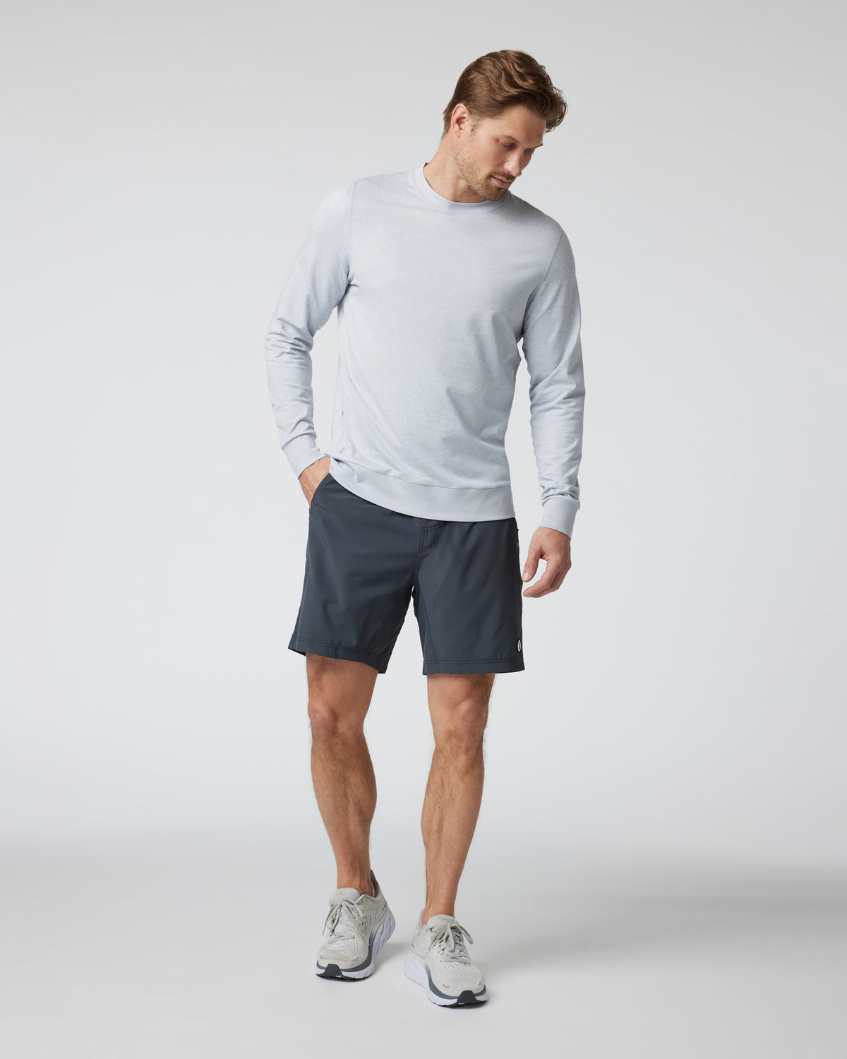 Ponto Performance Crew Men's Platinum White Pullover - Image 5