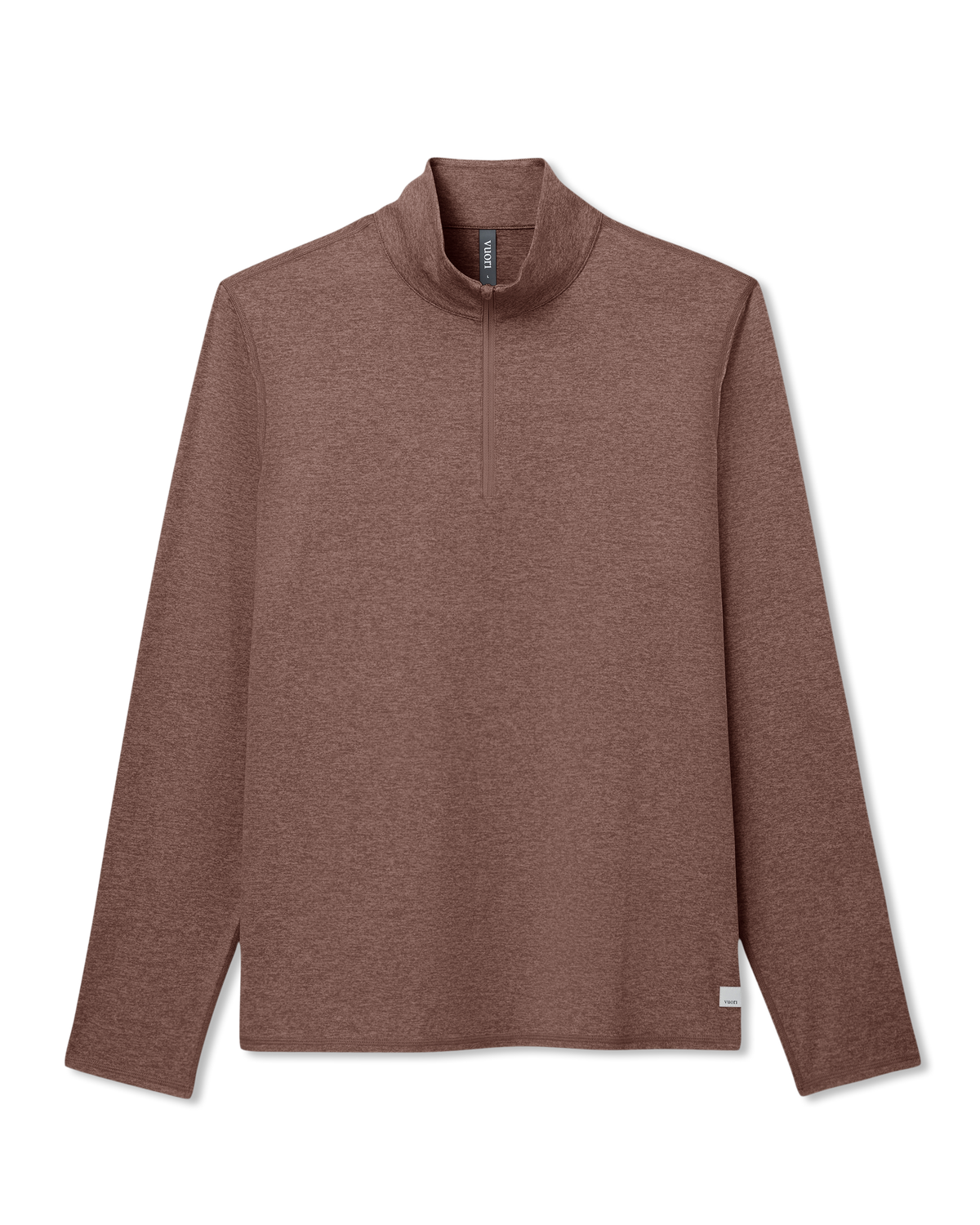 Ponto Half Zip Mock Neck Men's Sable Heather Layer - Image 6