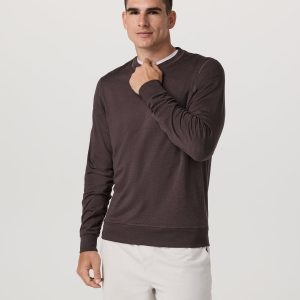 Ponto Performance Crew Men's Sangria Heather Crew Neck
