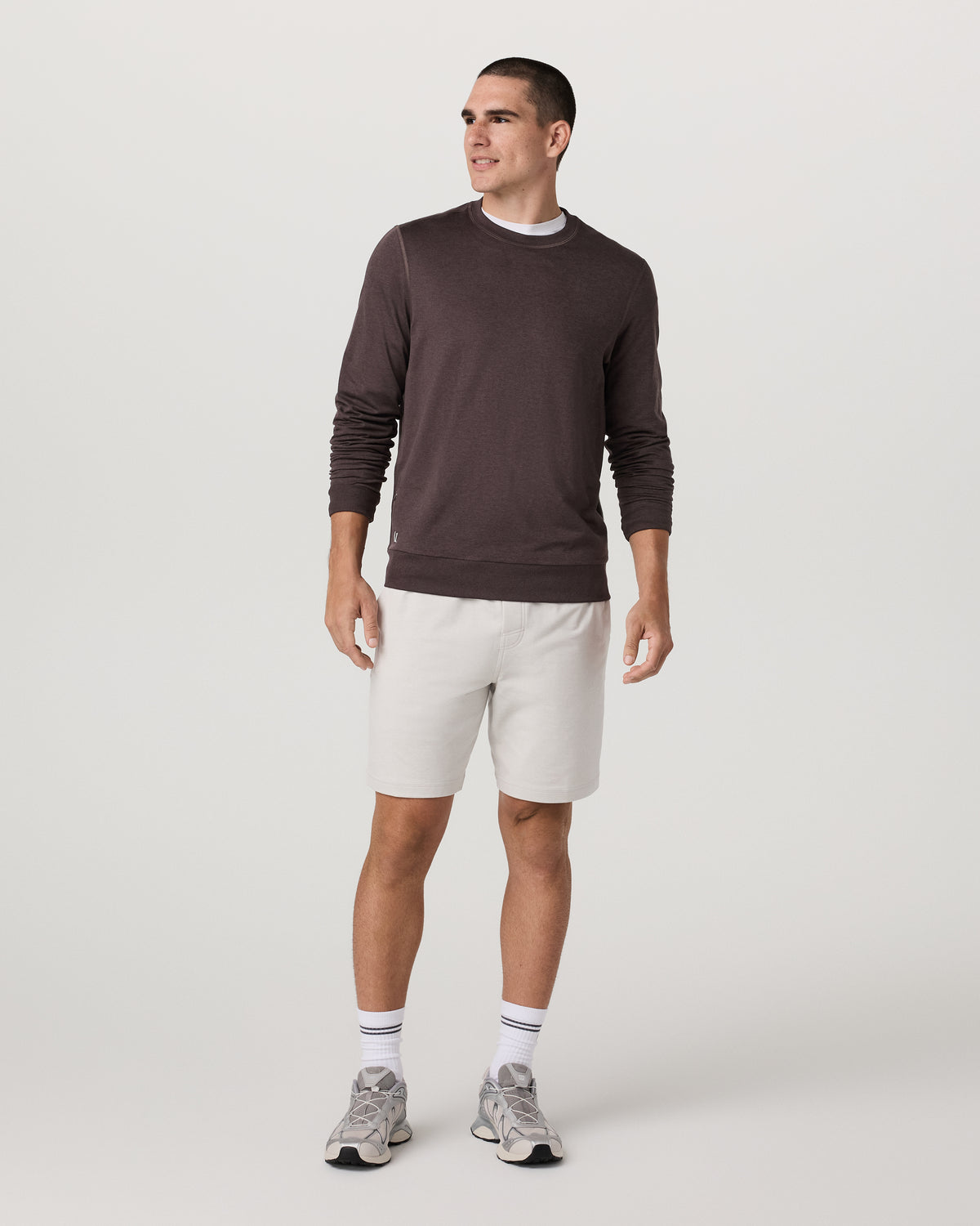Ponto Performance Crew Men's Sangria Heather Crew Neck - Image 5