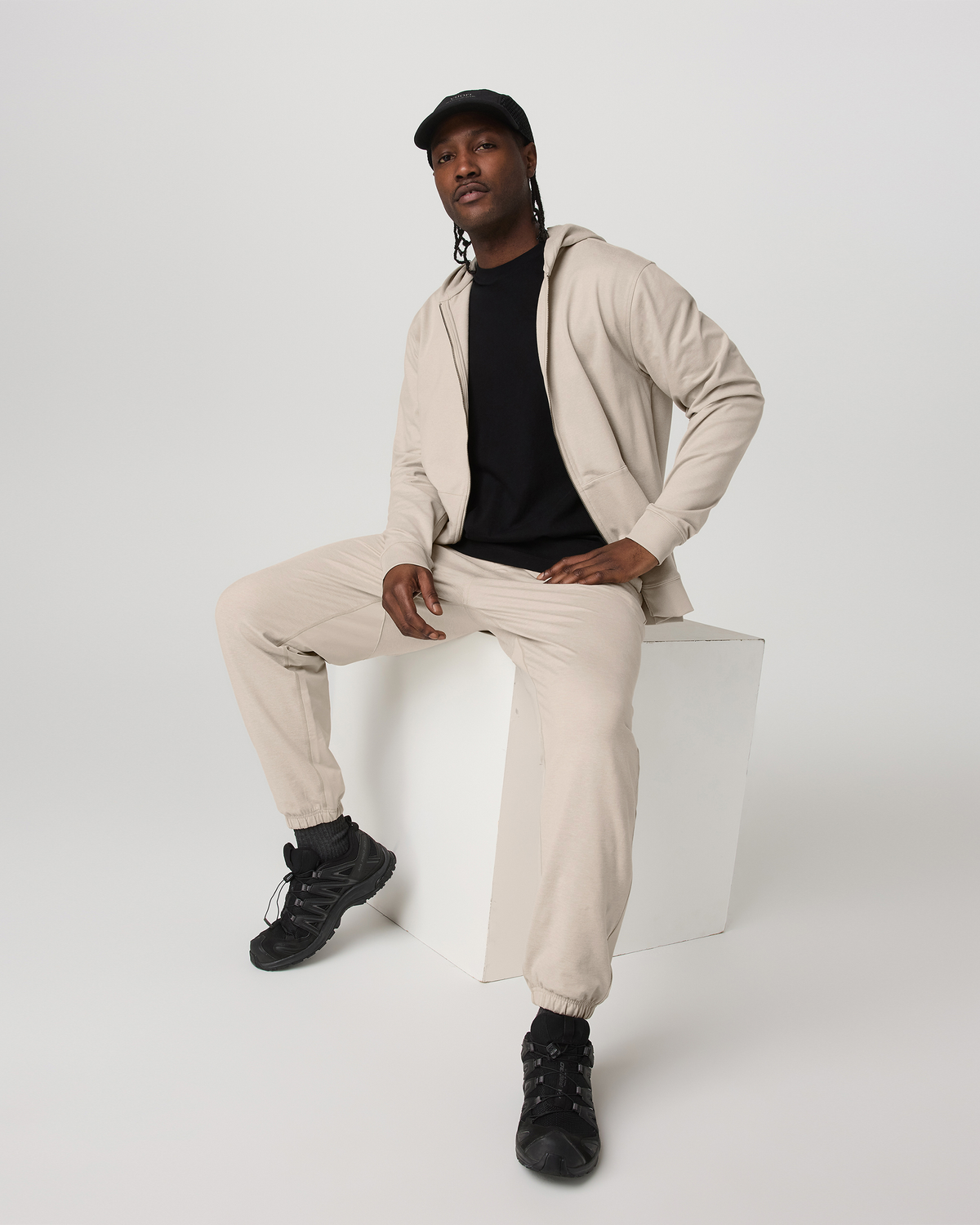 Men's Coronado Full Zip Hoodie 2.0 Limestone Heather - Image 4
