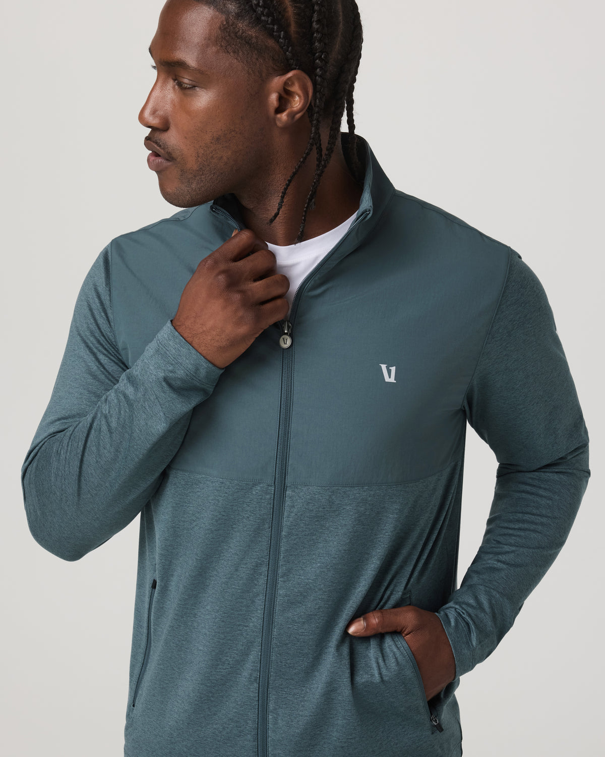 Sunday Element Track Jacket Men's Blue Sea Heather Jacket - Image 2