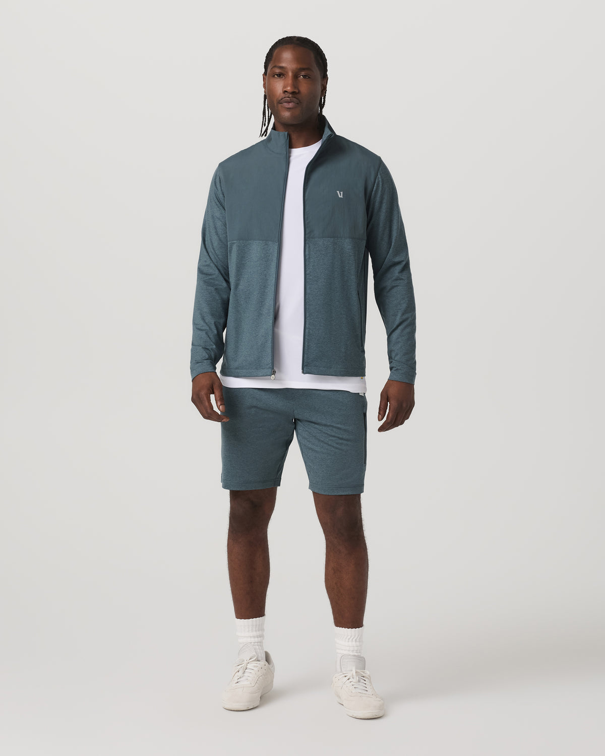 Sunday Element Track Jacket Men's Blue Sea Heather Jacket - Image 4