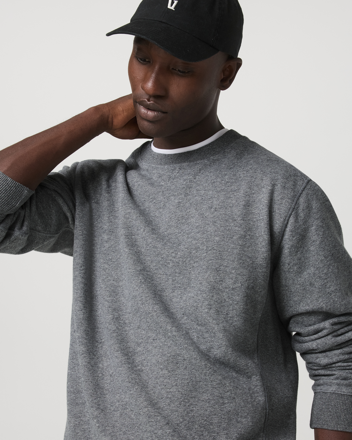 Cypress Vintage Crew Men's Heather Grey Fleece Pullover