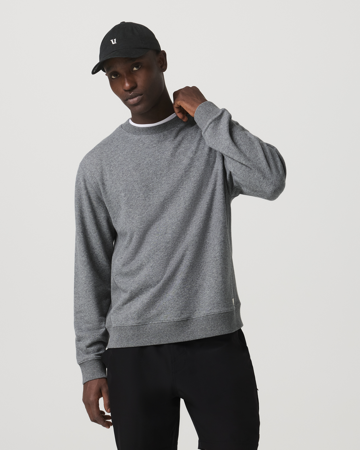 Cypress Vintage Crew Men's Heather Grey Fleece Pullover - Image 2