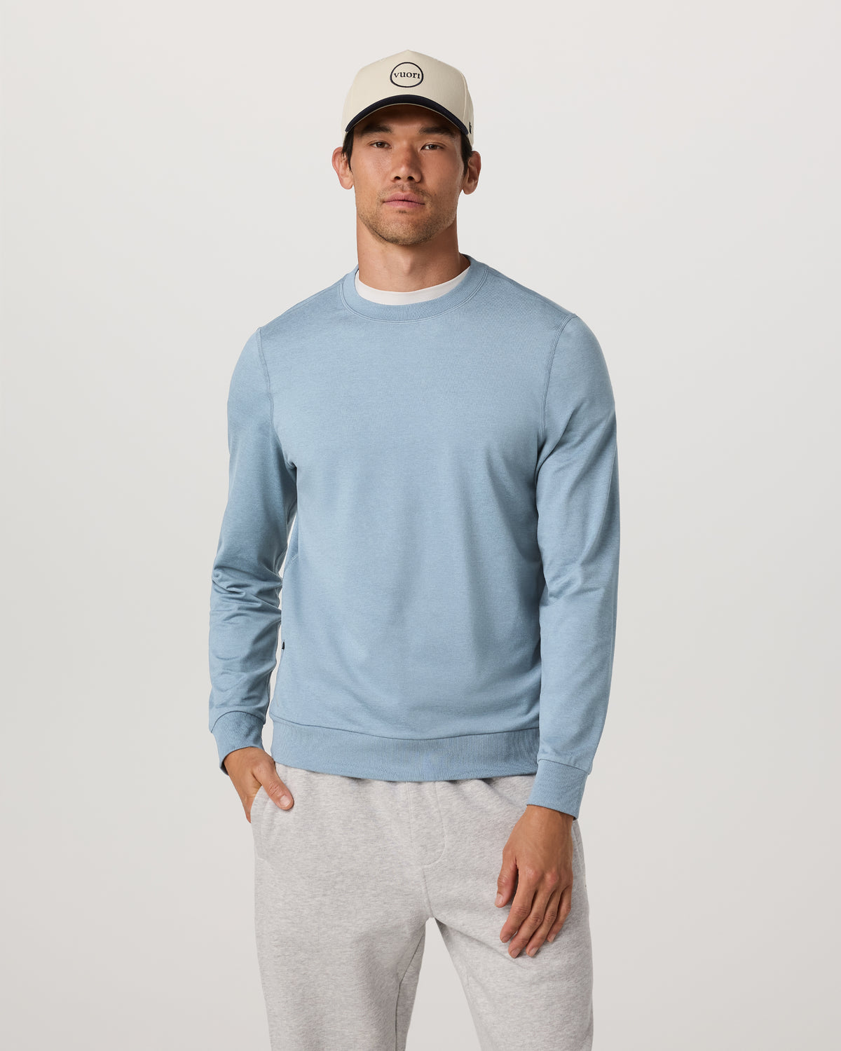 Ponto Performance Crew Men's Flint Heather Crew Neck