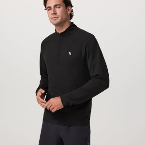 Clearview Seamless Quarter Zip Men's Black Long Sleeve
