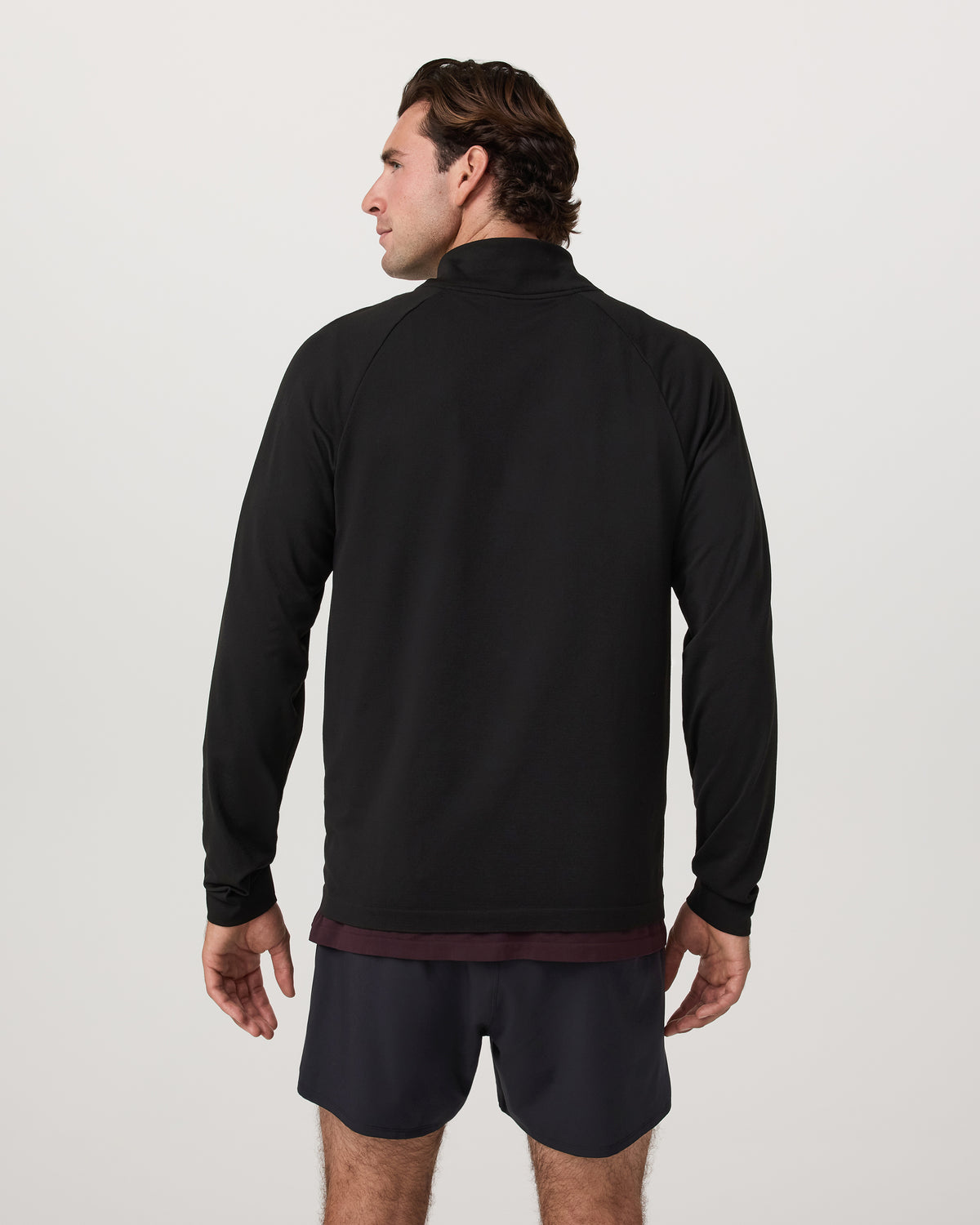 Clearview Seamless Quarter Zip Men's Black Long Sleeve - Image 3