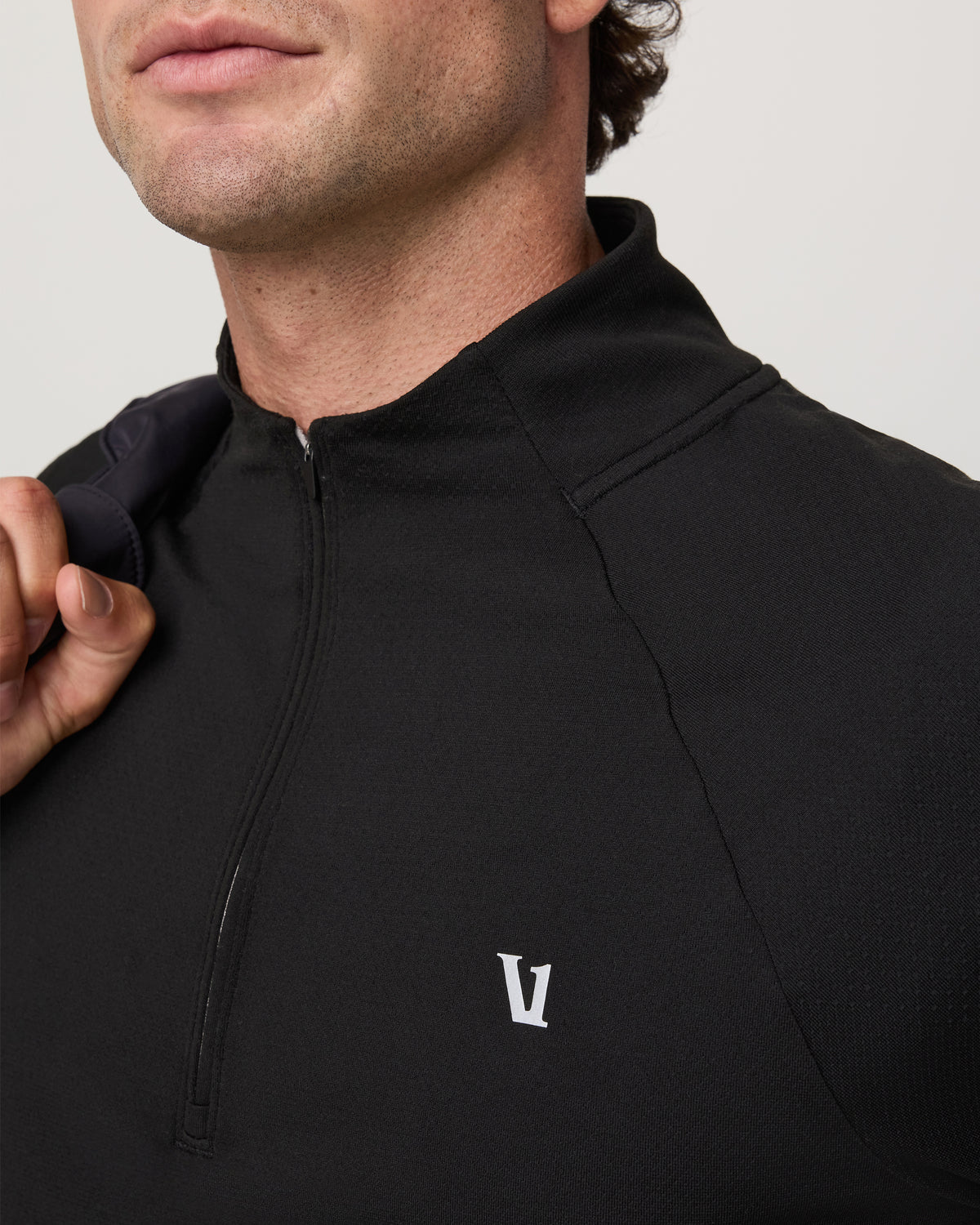 Clearview Seamless Quarter Zip Men's Black Long Sleeve - Image 5