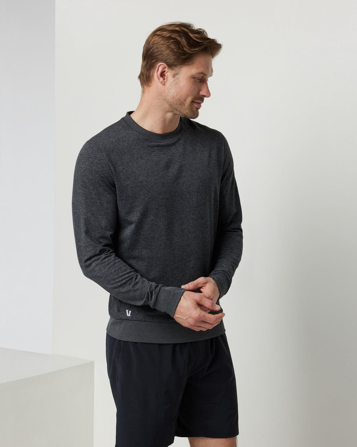 Ponto Performance Crew Charcoal Grey Crew Neck