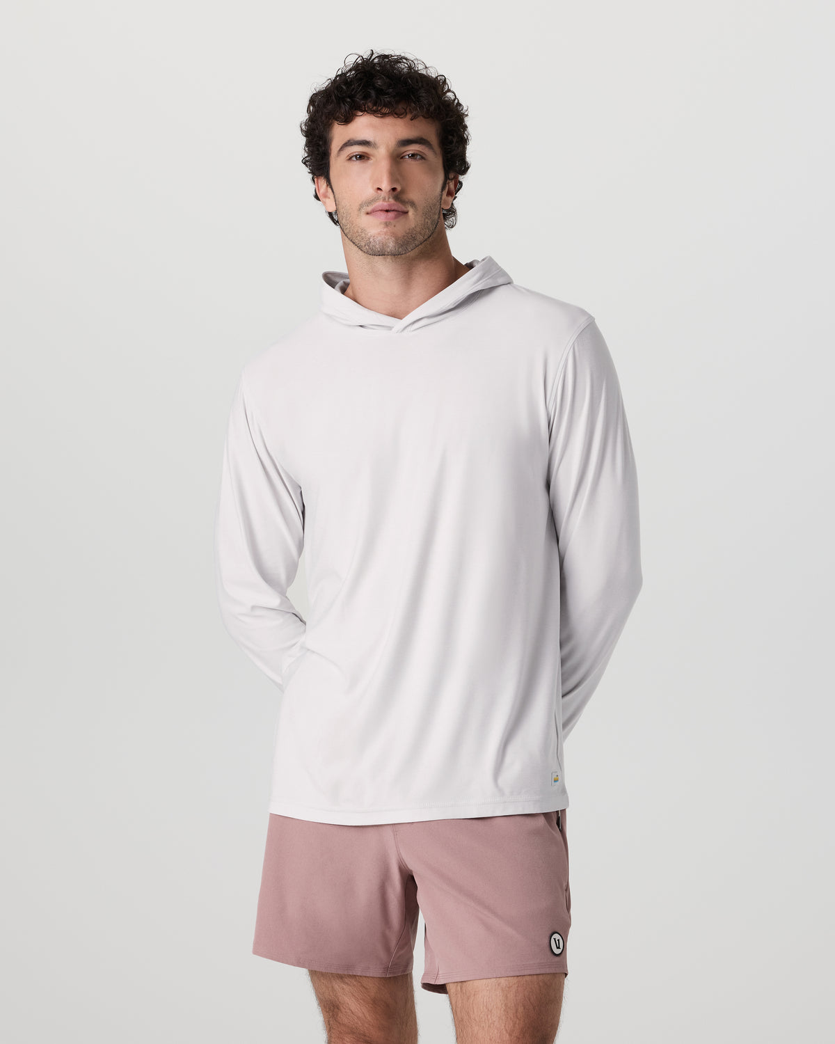 Strato Tech Hoodie Men's Frost Grey Workout Hoodie - Image 3