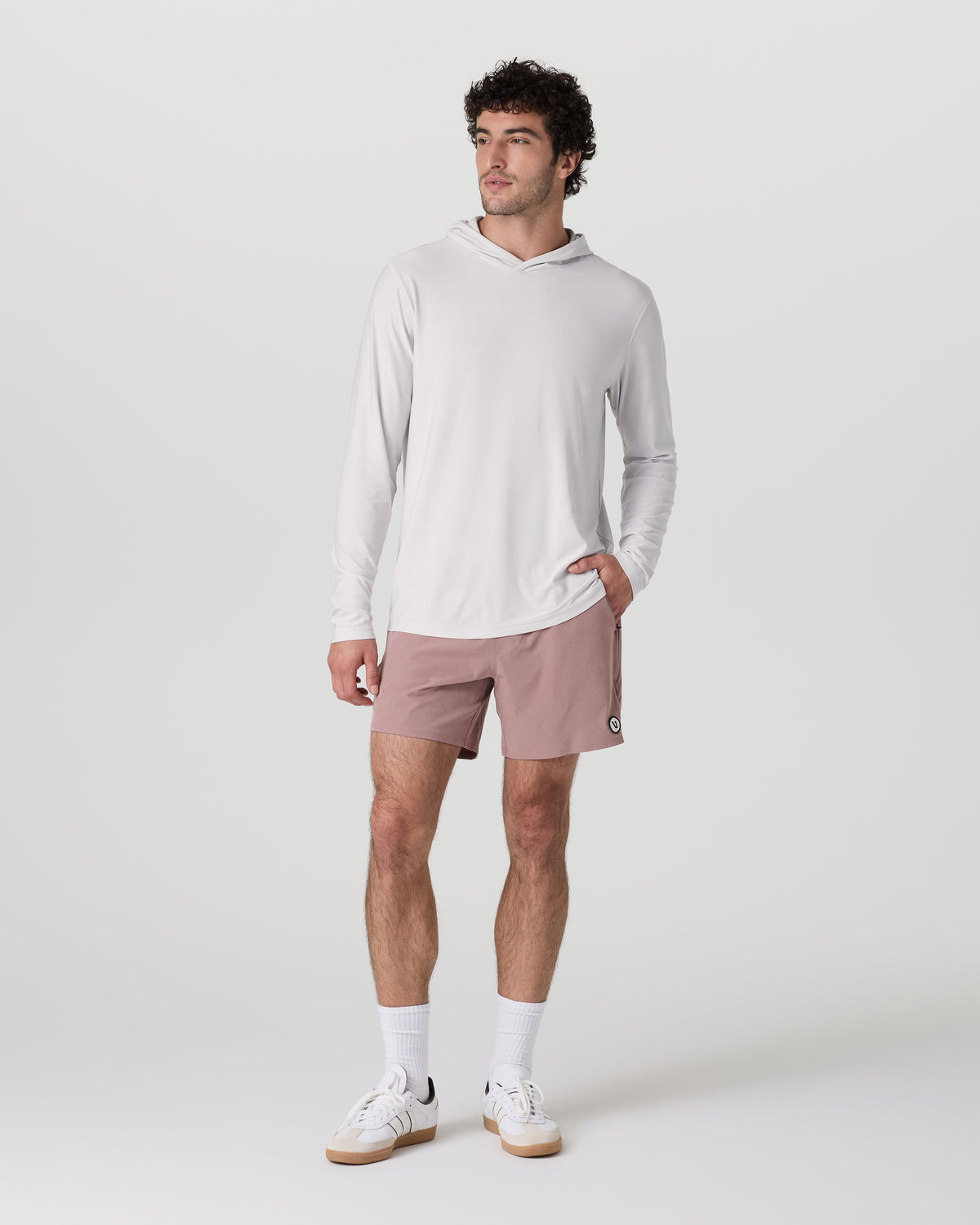 Strato Tech Hoodie Men's Frost Grey Workout Hoodie - Image 5