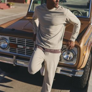 Men's Coronado Mixed Media Crew Limestone Heather