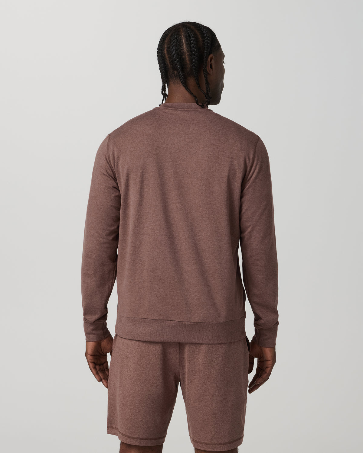 Ponto Performance Crew Men's Sable Heather Crew Neck - Image 3