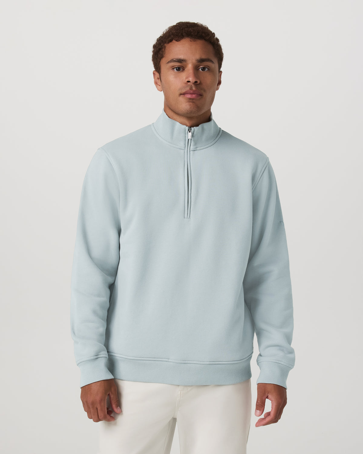 Seaside 1/2 Zip Classic Men's Blue Haze Pullover - Image 2