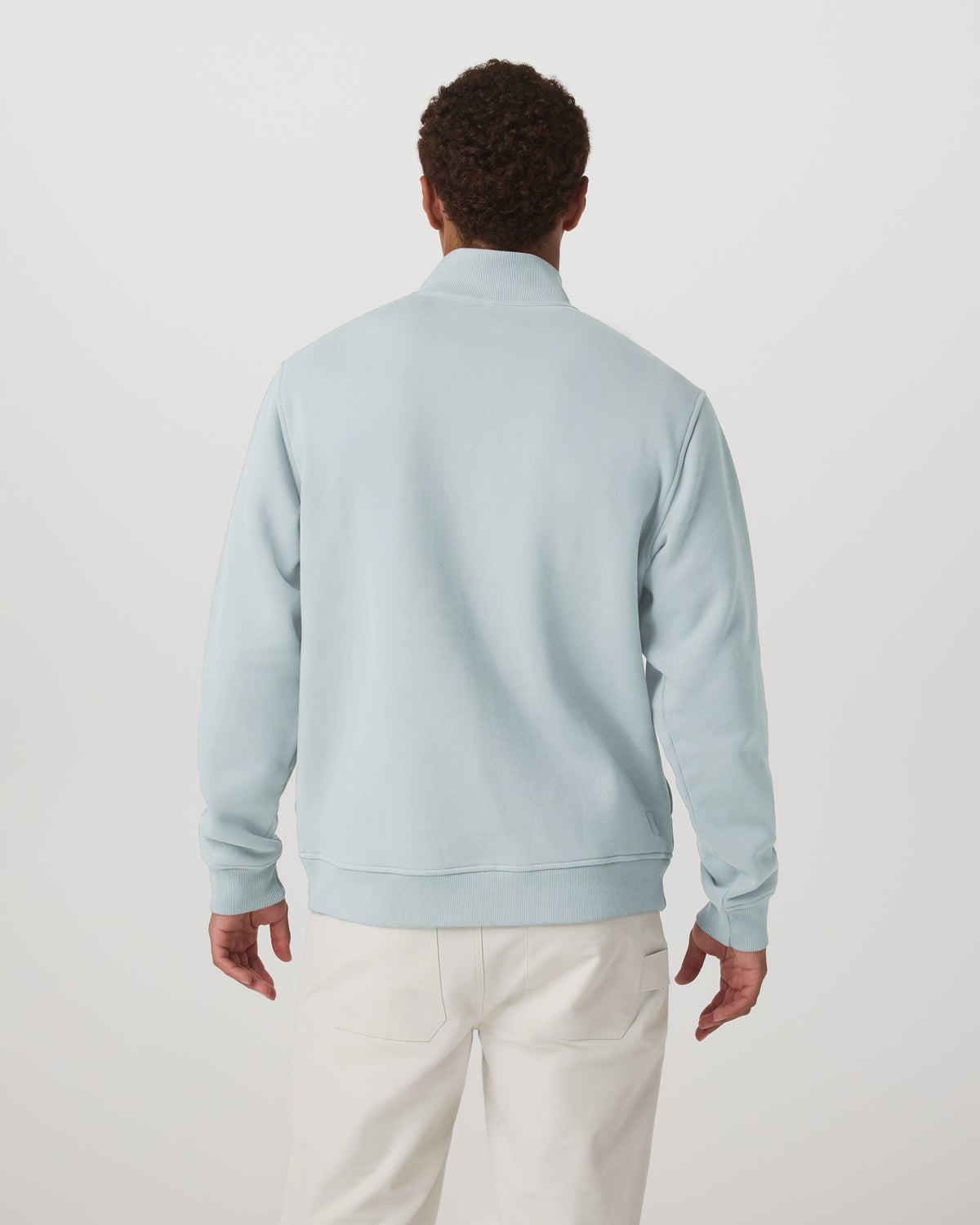 Seaside 1/2 Zip Classic Men's Blue Haze Pullover - Image 3