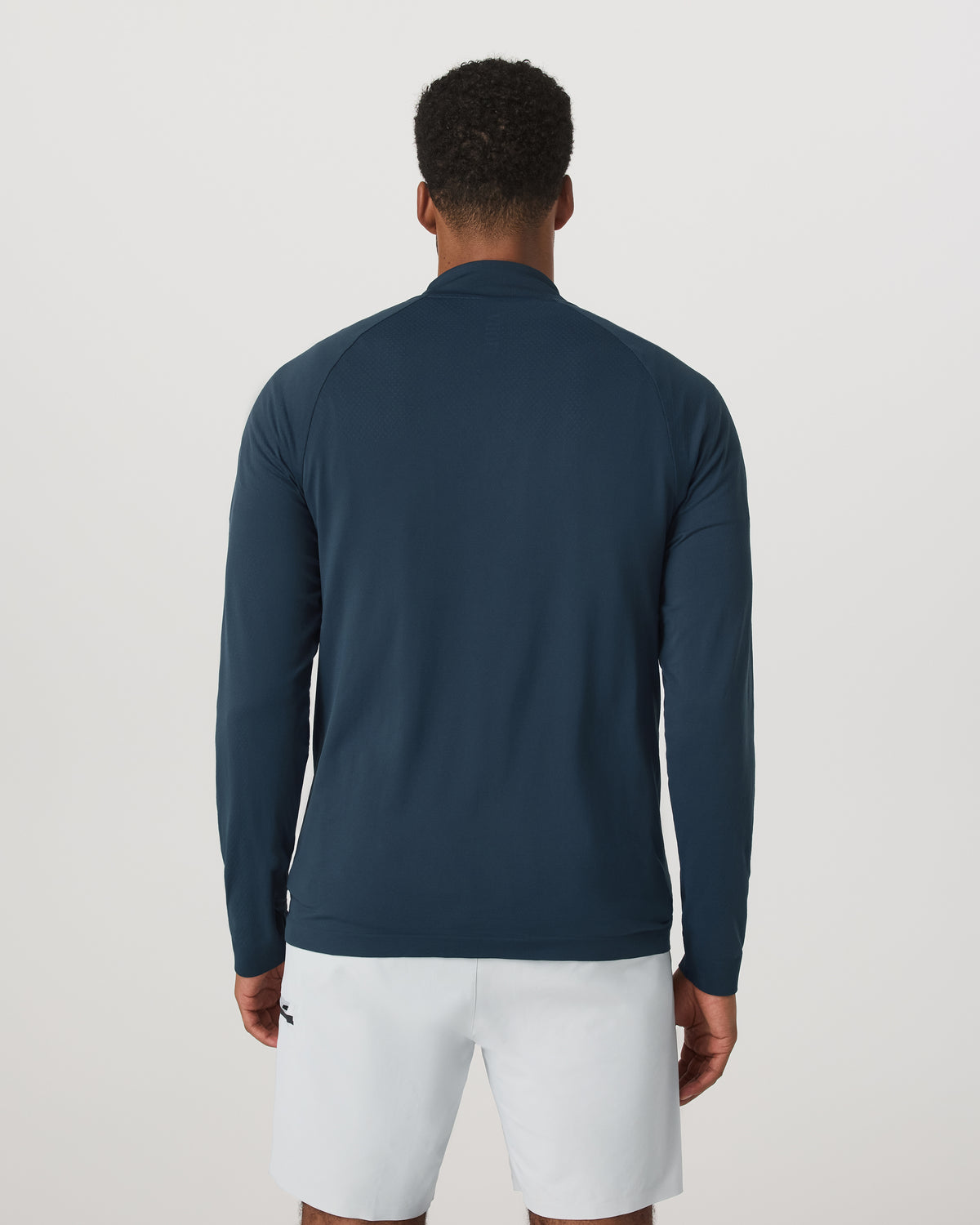Clearview Seamless Quarter Zip Ocean Blue Long Sleeve - Image 3