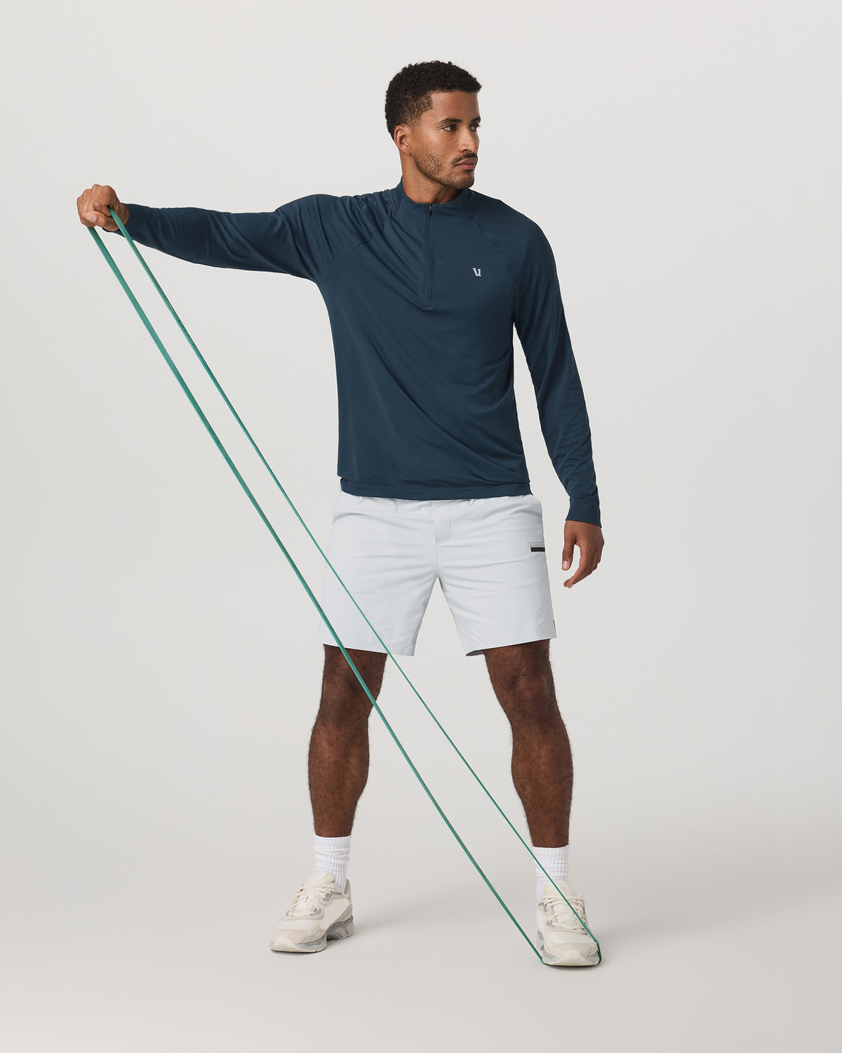 Clearview Seamless Quarter Zip Ocean Blue Long Sleeve - Image 5