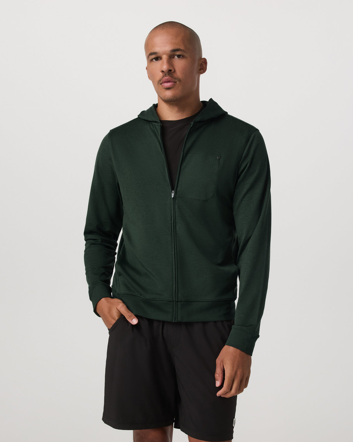 Ponto Full Zip Hoodie Men's Spruce Heather Hoodie