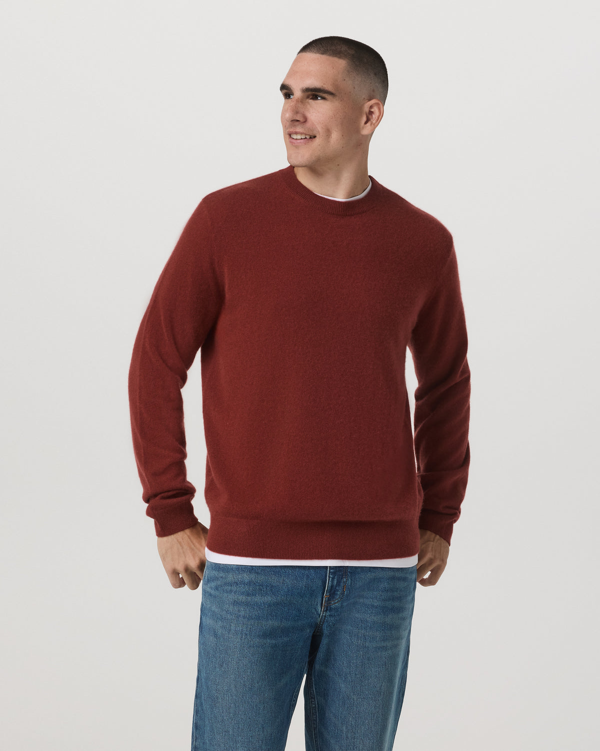 Berik Cashmere Sweater Men's Spiced Apple Sweater