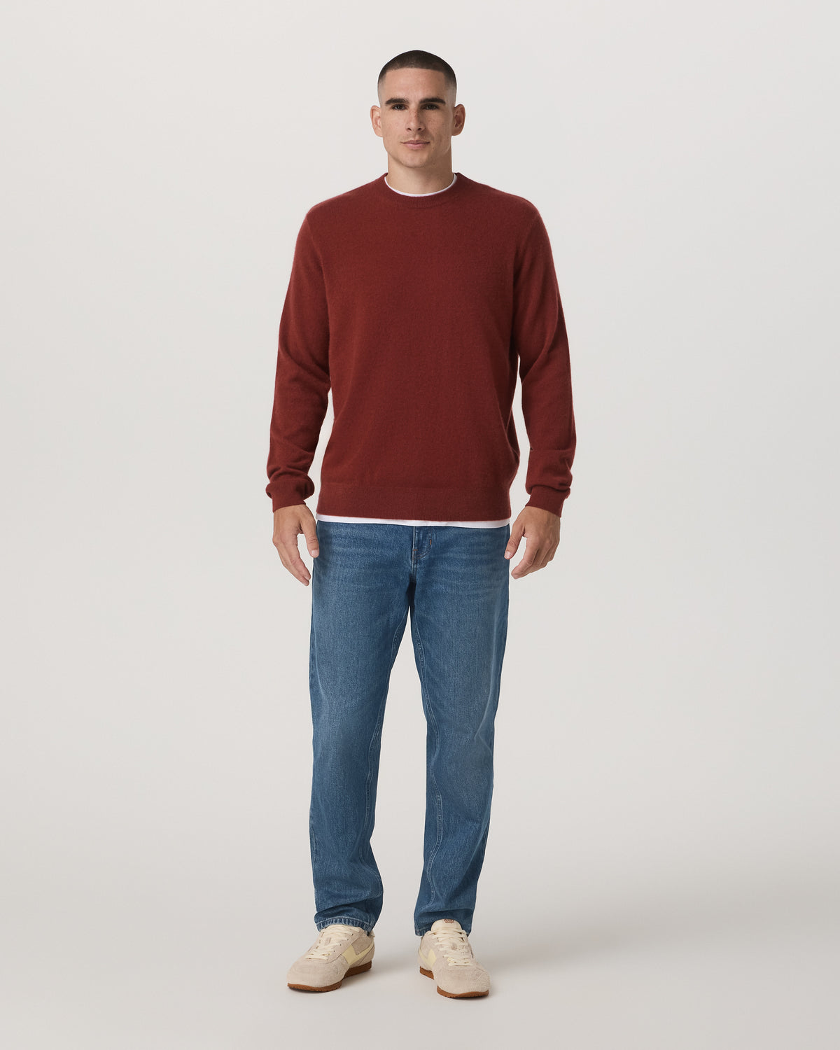 Berik Cashmere Sweater Men's Spiced Apple Sweater - Image 4