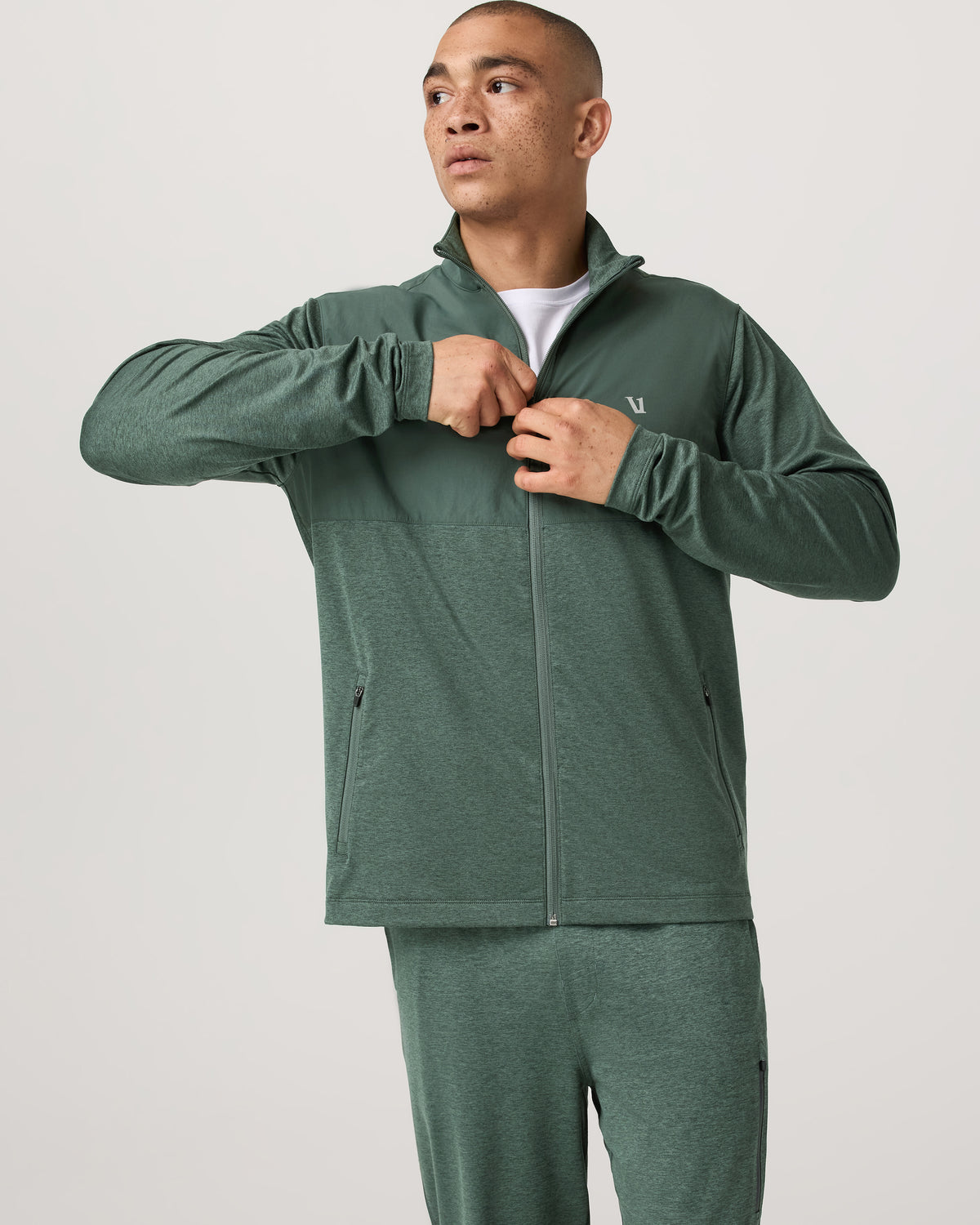 Men's Sunday Element Track Jacket Agate Green Heather
