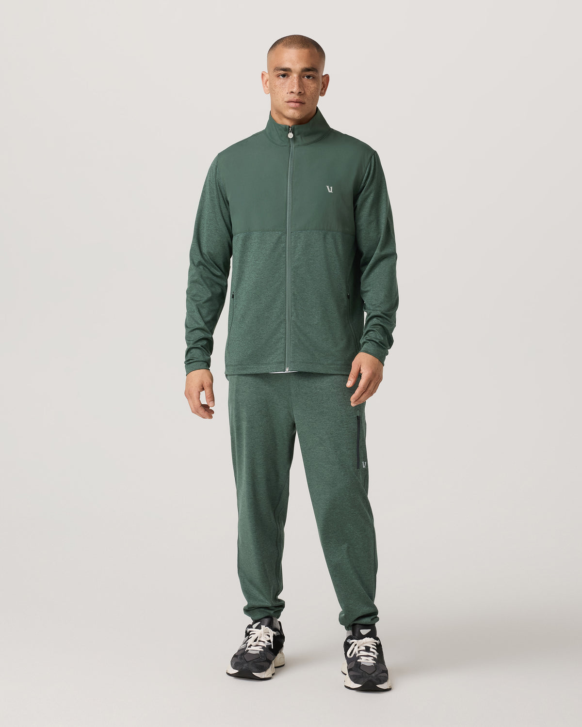 Men's Sunday Element Track Jacket Agate Green Heather - Image 4