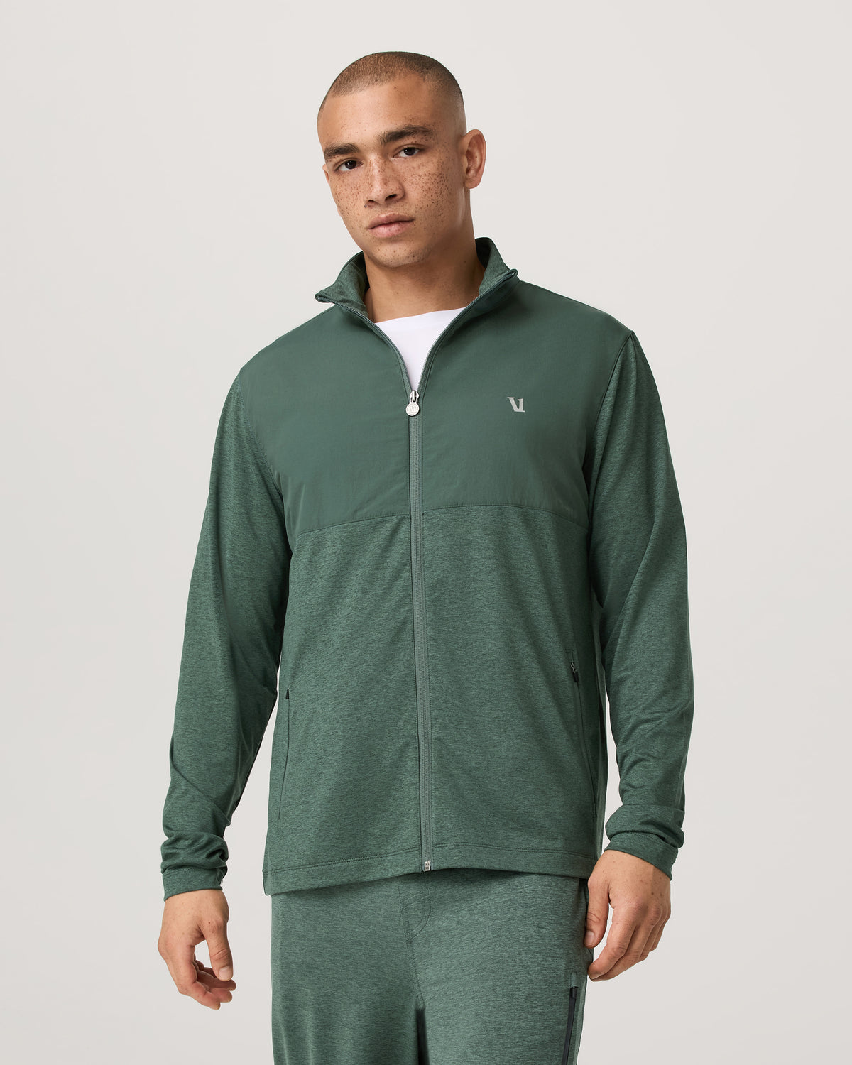 Men's Sunday Element Track Jacket Agate Green Heather - Image 5