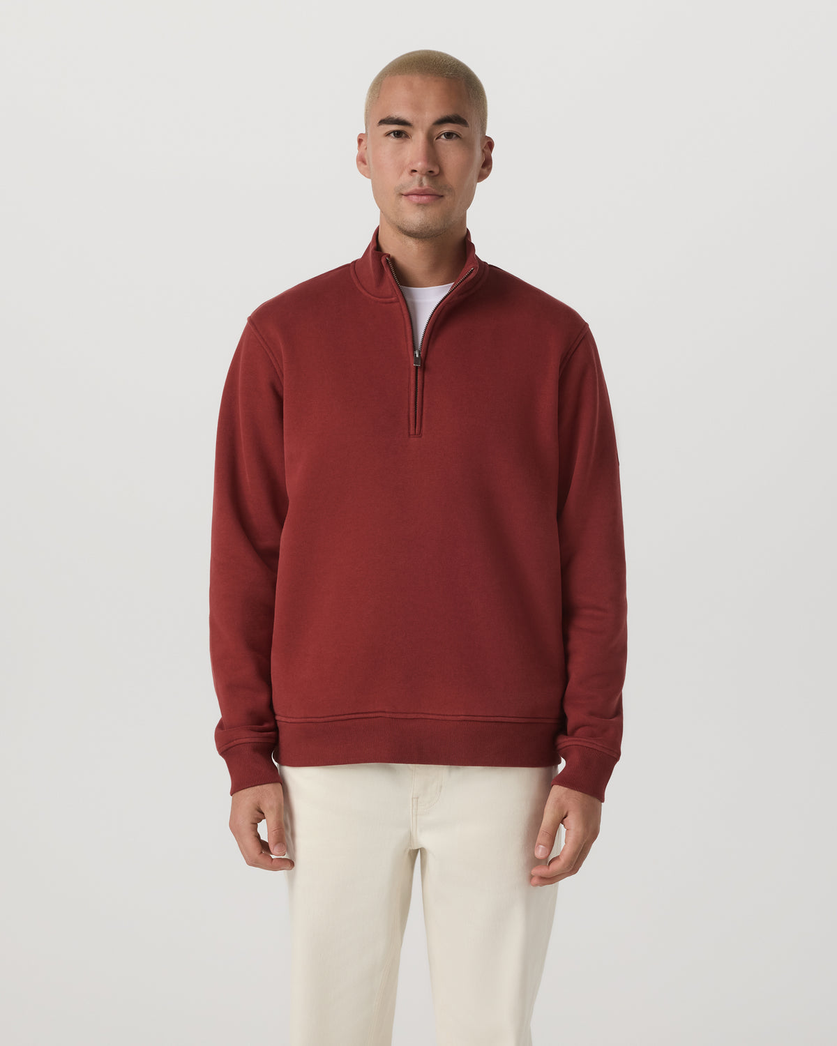 Seaside 1/2 Zip Classic Men's Spiced Apple Pullover - Image 4