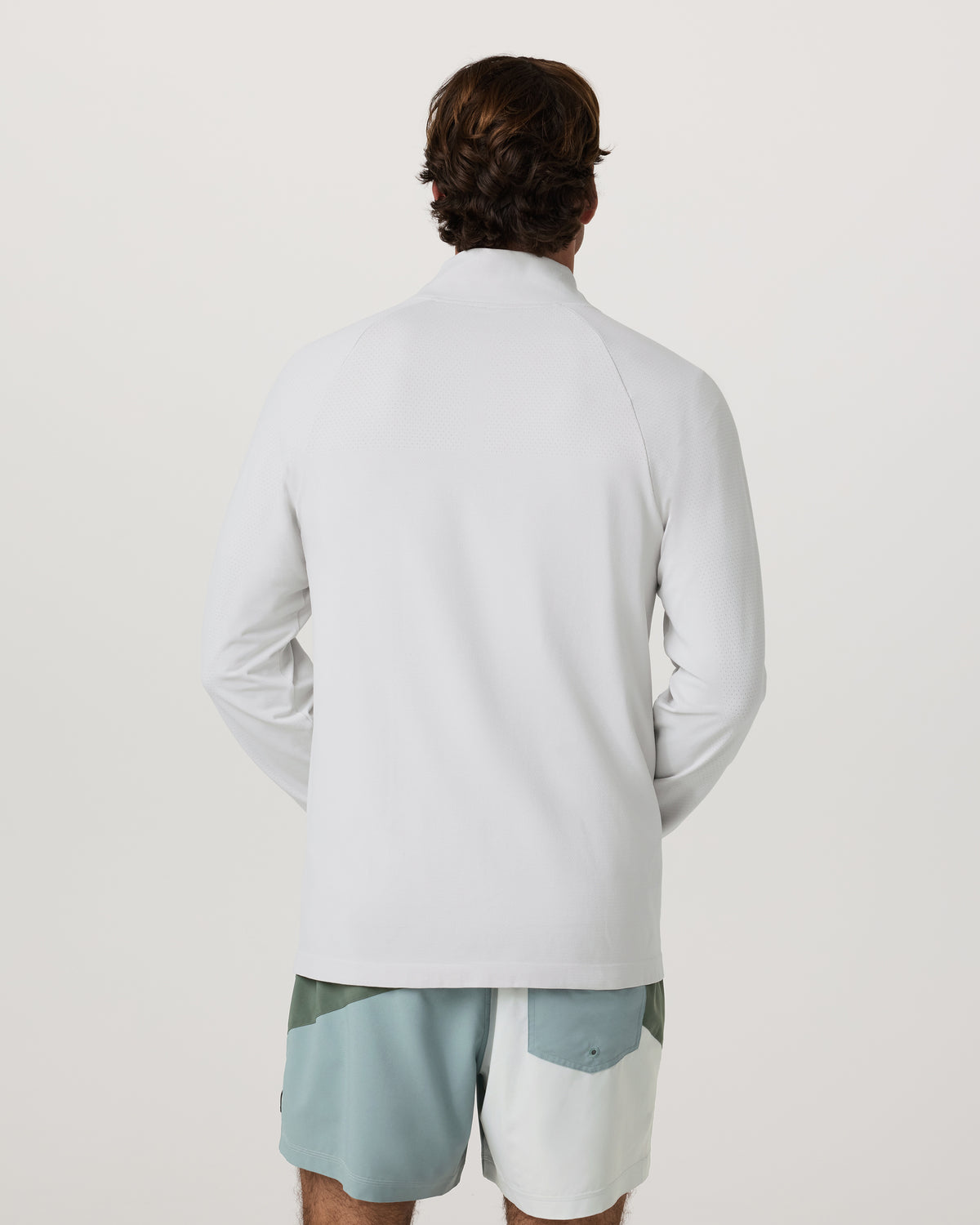 Clearview Seamless Quarter Zip Frost Grey Long Sleeve - Image 4