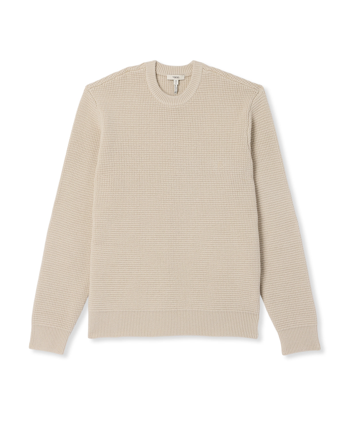 Denver Waffle Crew Sweater Men's Mushroom Wool Sweater - Image 6