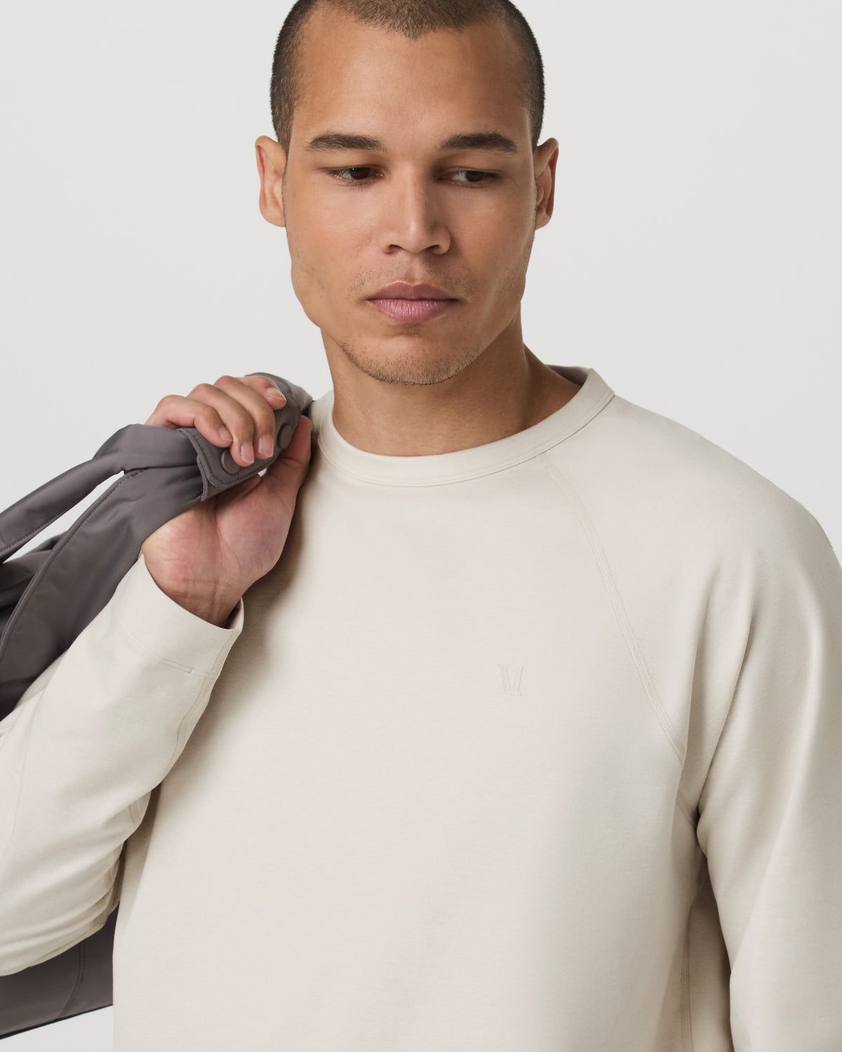 Coronado Crew - Relaxed Fit Men's Ivory Heather Crew - Image 5